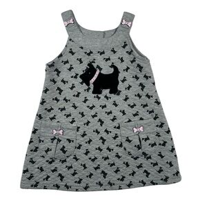 Blueberi Boulevard Girl's Grey Scottie Dog Jumper Dress Size 2T